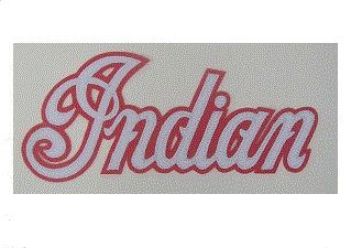 Indian Motorcycle 10 inch synthetic leather white/red patch
